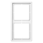 JUNG LS982WW Rahmen 2fach, LS 990, IP 44, Duroplast, alpinweiß, senkrechte und waagerechte Montage 