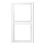 JUNG LS982WWM Rahmen 2fach, LS 990, IP 44, Duroplast lackiert, schneeweiß matt, senkrechte und waagerechte Montage 