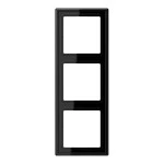 JUNG LS983SW Rahmen 3fach, LS 990, IP 44, Duroplast, schwarz, senkrechte und waagerechte Montage 