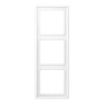 JUNG LS983WWM Rahmen 3fach, LS 990, IP 44, Duroplast lackiert, schneeweiß matt, senkrechte und waagerechte Montage 