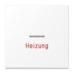 JUNG LS990HWWM Wippe 1fach, Aufschrift Heizung, mit Lichtleiter, Duroplast lackiert, Serie LS, schneeweiß matt 