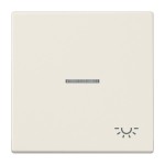 JUNG LS990KO5L Wippe 1fach, Symbol Licht, mit Lichtleiter, Duroplast, Serie LS, weiß 