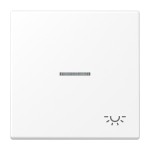 JUNG LS990KO5LWWM Wippe 1fach, Symbol Licht, mit Lichtleiter, Duroplast lackiert, Serie LS, schneeweiß matt 