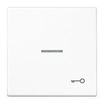 JUNG LS990KO5TWW Wippe 1fach, Symbol Tür, mit Lichtleiter, Duroplast, Serie LS, alpinweiß 