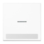 JUNG LS990NAKO5WW Wippe 1fach, mit Schriftfeld, mit Lichtleiter, Duroplast, Serie LS, alpinweiß 