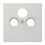 JUNG LS990SATLG Abdeckung für Universal-Sat/BK-Dosen 1fach, Thermoplast, Serie LS, lichtgrau 