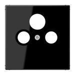 JUNG LS990SATSW Abdeckung für Universal-Sat/BK-Dosen 1fach, Thermoplast, Serie LS, schwarz 