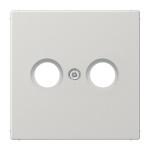 JUNG LS990TVLG Abdeckung für Antennendosen 1fach, Thermoplast, Serie LS, lichtgrau 