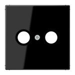 JUNG LS990TVSW Abdeckung für Antennendosen 1fach, Thermoplast, Serie LS, schwarz 