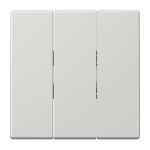 JUNG LS993BFLG Wippe 3fach, Thermoplast, Serie LS, lichtgrau 