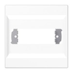 JUNG LS994-1WW Abdeckung für 1 D-Subminiatur-Steckverbinder 1fach, Thermoplast, Serie LS, alpinweiß 