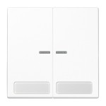 JUNG LS995NAKO5WW Wippe 2fach, mit Schriftfeld, mit Lichtleiter, Duroplast, Serie LS, alpinweiß 