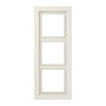 JUNG LSD983W Rahmen 3fach, LS-DESIGN, Duroplast, weiß, senkrechte und waagerechte Montage 