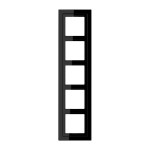JUNG LSD985SW Rahmen 5fach, LS-DESIGN, Duroplast, schwarz, senkrechte und waagerechte Montage 