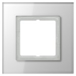 JUNG LSP981GLWW Glasrahmen 1fach, LS PLUS, alpinweiß, senkrechte und waagerechte Montage 