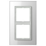 JUNG LSP982GLWW Glasrahmen 2fach, LS PLUS, alpinweiß, senkrechte und waagerechte Montage 