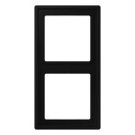 JUNG LSZ982BFSWM Rahmen 2fach, LS ZERO, Thermoplast lackiert, graphitschwarz matt, senkrechte und waagerechte Montage 