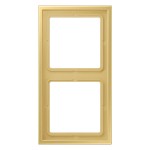 JUNG LSZME982BFC Rahmen 2fach, LS ZERO, Thermoplast lackiert, Messing classic, senkrechte und waagerechte Montage 