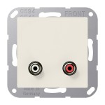 JUNG MAA1021 Cinch Audio, Thermoplast, Serie AS, weiß 