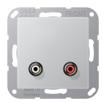 JUNG MAA1021AL Cinch Audio, Thermoplast lackiert, Serie A, aluminium 