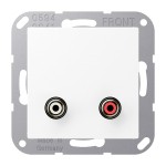 JUNG MAA1021WWM Cinch Audio, Thermoplast lackiert, Serie A, schneeweiß matt 