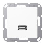 JUNG MAA1122WW USB 2.0, Thermoplast, Serie AS/A, alpinweiß 