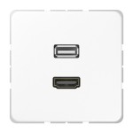 JUNG MACD1163WW HDMI / USB 2.0, Thermoplast, Serie CD, alpinweiß 