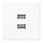 JUNG MALS1153WW 2 x USB 2.0, Thermoplast, Serie LS, alpinweiß 