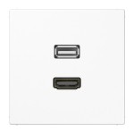 JUNG MALS1163WW HDMI / USB 2.0, Thermoplast, Serie LS, alpinweiß 