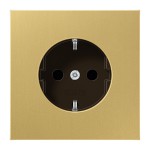 JUNG ME1520NC SCHUKO®-Steckdose, 16 A 250 V ~, ohne Krallen, Serie LS, Messing classic 