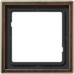 JUNG ME2981AT Rahmen 1fach, LS 990, Messing antik, senkrechte und waagerechte Montage 