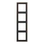 JUNG ME2984AT Rahmen 4fach, LS 990, Messing antik, senkrechte und waagerechte Montage 