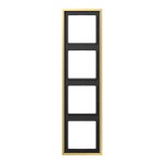 JUNG ME2984C Rahmen 4fach, LS 990, Messing classic, senkrechte und waagerechte Montage 