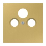 JUNG ME2990SATC Abdeckung für Universal-Sat/BK-Dosen 1fach, Serie LS, Messing classic 