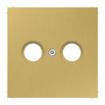 JUNG ME2990TVC Abdeckung für Antennendosen 1fach, Serie LS, Messing classic 