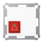 JUNG NRSAS0834RTWW Ruftaster, Thermoplast, Serie AS, alpinweiß 