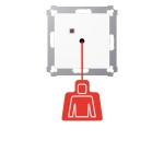 JUNG NRSAS0834ZTWW Zugtaster, Thermoplast, Serie AS, alpinweiß 