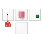 JUNG NRSLS0834WW Notrufset, Duroplast, Serie LS, alpinweiß 