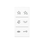 JUNG SIA6ADCWW Design-Cover Audio, F50, Symbole für Audio, Thermoplast, Serie AS/A, alpinweiß 