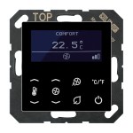 JUNG TRDA5248SW KNX Raumtemperaturregler Fan Coil, Serie A, schwarz 