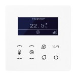 JUNG TRDLS923028WW Raumtemperaturregler Fan Coil, 2-Rohr, 230 V ~, Serie LS, alpinweiß 