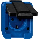 Merten SCHUKO-Steckdose mit Schraublemmen blau, Schlagfest 