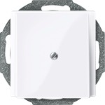 Merten Zentralplatte Leitungsauslass, aktivweiß glänzend, System M 