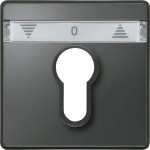 Merten Zentralplatte für Rollladen-Tast-Rastschalter-Einsätze, anthrazit, AQUADESIGN 