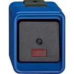 Merten Wipp-Kontrollschalter, Aus, 2-polig, blau, SCHLAGFEST 