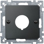 Merten Zentralplatte für Befehlsgeräte, anthrazit, System M 