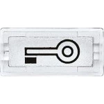 Merten Symbole, rechteckig, Schlüssel, glasklar 