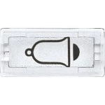 Merten Symbole, rechteckig, Klingel, glasklar 