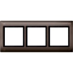 Merten 401315 AQUADESIGN-Rahmen mitVerschraubung 3-fach dunkelbrasil 