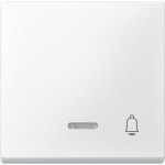 Merten Wippe mit Kontrollfenster und Aufdruck Klingel, polarweiß, System M 